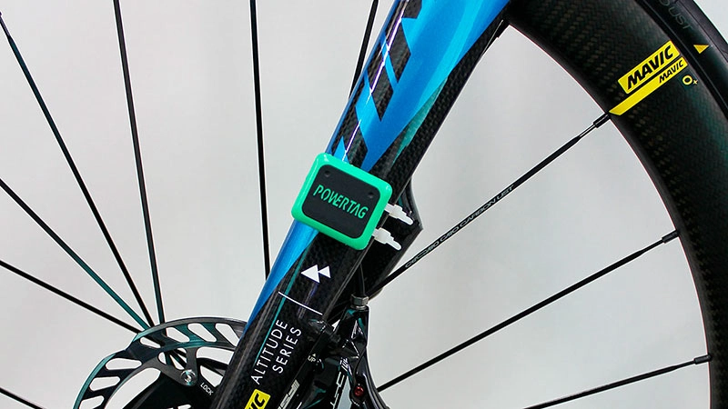 r-tag01を自転車に取り付け